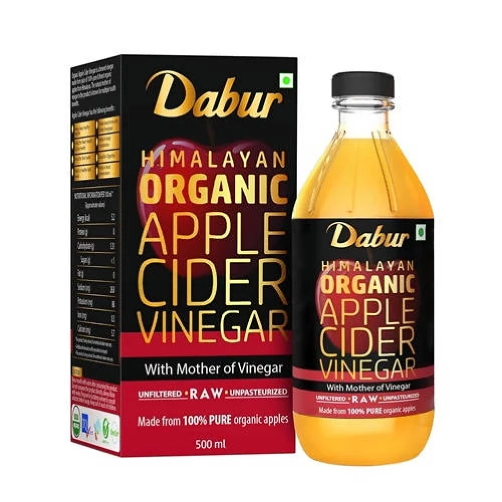 Dabur Himalayan Organic Apple Cider Vinegar with Mother Of Vinegar, 500 ml-1.webp